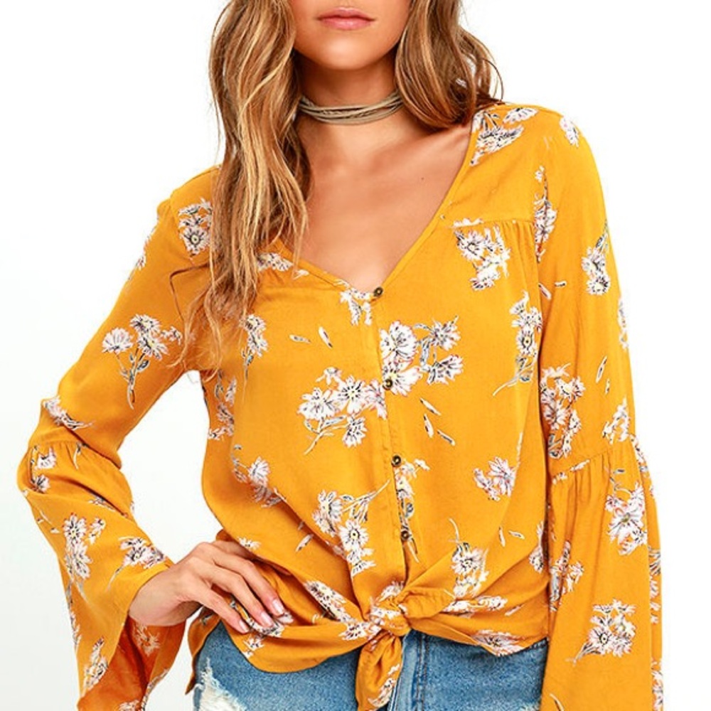 Billabong Forget Me Knot Floral Print Top | Size S